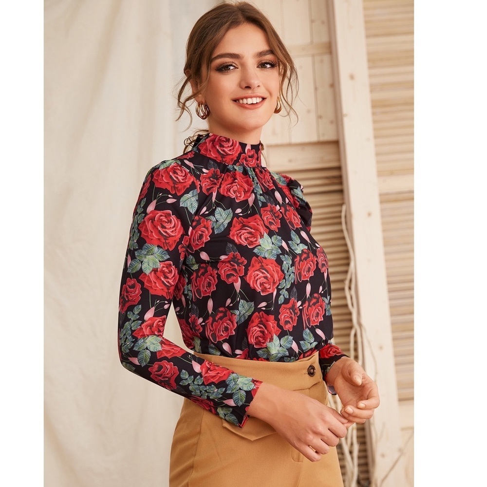 Secret Garden Floral Print Blouse